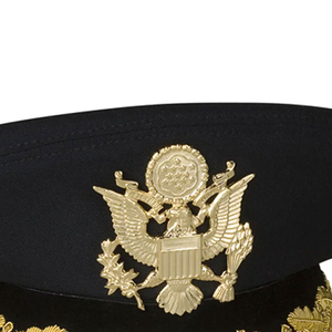 Gorras de uniforme ceremonial personalizadas con insignia de bullion, corona estructurada de primera calidad, sombreros de lujo, proveedor mayorista, precio de fábrica - Product Image 3