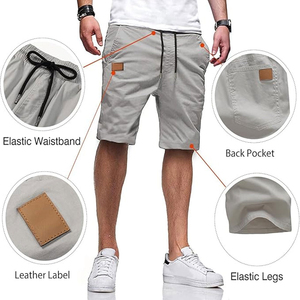 Pantalones Cortos Deportivos Cargo de Verano para Hombre, de Calidad, Casuales, de Poliéster/Nylon, Tejido, con Múltiples Bolsillos, de Secado Rápido, Transpirables, de Cintura Media, Color Sólido - Product Image 4