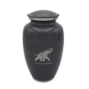 Ivory White Metal Cremation <b>Urn</b> for Ashes with Floral Band Adult Memorial <b>Urn</b> for Funeral and Home Display - Product Image 5