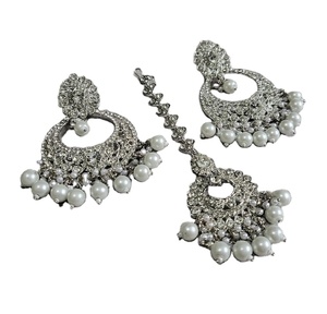 ชุดสร้อยคอชุบราจวดีดีไซน์สวยสแตนเลสเซอร์คอนสำหรับงานแต่งงานงานหมั้นสไตล์แฟนซีสไตล์โบราณ - Product Image 1