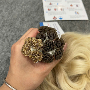 2025 Best Sale Raw Hair Bundles Double Drawn 100% Cuticle Aligned Color Wavy Flat Tip Human Hair <b>Extensions</b> - Product Image 2