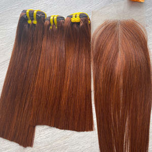 Meilleure qualité meilleur prix os cheveux raides couleur brune vietnamien humain prix de gros vendeur de cheveux Super Double dessiné cheveux soyeux - Product Image 5