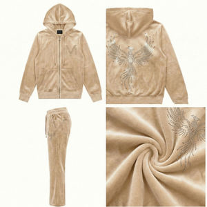 Survêtement unisexe en velours imprimé de haute qualité avec fermeture éclair, couleurs personnalisables, USA Europe Maluza RoyalVelour X - Product Image 6