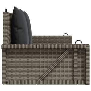 Panca a dondolo da giardino in acciaio verniciato a polvere con rattan PE grigio - Product Image 5