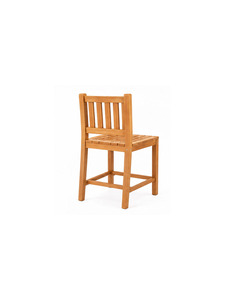 Chaise haute de salle à manger en bois écologique au design moderne avec dossier contemporain pour la maison et l'utilisation en terrasse ou dans le jardin - Product Image 5