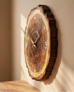 Reloj Silencioso de Madera Natural, Decoración Rústica de Pared Estilo Granja, Diseño Minimalista de Bambú - Product Image 1