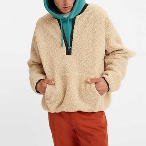 Patchs en polaire à coudre 100% polaire Sherpa en polyester, densité des fibres 500 g/m² pour un ajustement de haute qualité, sweats à capuche zippés à col montant - Product Image 1