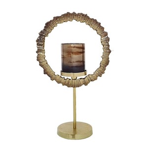 Support de bougie avec anneau texturé, résistant à la chaleur, décoration d'intérieur - Product Image 6