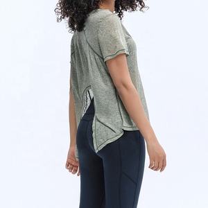 Camiseta Deportiva de Manga Corta para Mujer, de Alta Calidad, Ligera, de Secado Rápido, Antiarrugas, Ajustada, Diseño Personalizado, Informal y Moderna - Product Image 2