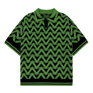 Nouvelle Collection Printemps-Été 2026 – T-shirt en Maille Jacquard Décontracté à Manches Courtes pour Homme, Personnalisable avec Logo, Polyvalent - Product Image 2