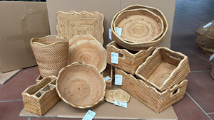 Round Handwoven Rattan <b>Storage</b> <b>Basket</b> with Handles <b>Large</b> Capacity Natural <b>Basket</b> Eco Friendly Laundry <b>Basket</b> Toy <b>Storage</b> OEM ODM - Product Image 3
