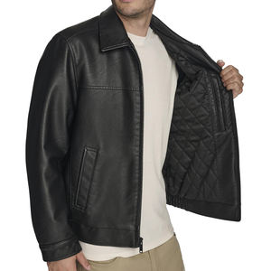 Veste en cuir pour homme de style vintage de bonne qualité à vendre, nouvelle arrivée, coupe ajustée, respirante, veste en cuir décontractée pour homme pour l'hiver - Product Image 4