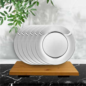 Juego de vajilla de acero inoxidable de 6 piezas con plato completo brillante y elegante - Product Image 4