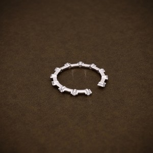 แหวนมอสซาไนต์ทรงกลมแบบเปิดวงรอบเรียบง่ายสำหรับทุกเพศ ทำจากเงินแท้ 925 เหมาะสำหรับงานแต่งงาน ของขวัญแทนคำมั่นสัญญา - Product Image 5