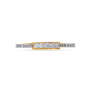 Solid Gold Sparkle <b>Ring</b> with Diamonds Elegant Wedding Band Everyday Wear Custom Jewelry Manufacturer - Product Image 3