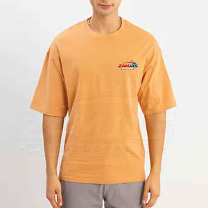 Camiseta extragrande para hombre con logo personalizado impreso, precio económico, 100% algodón, corte holgado, para hacer ejercicio. - Product Image 3