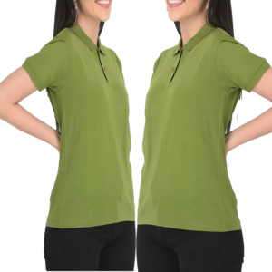 เสื้อโปโลผู้หญิง แขนสั้น ผ้าถัก ทรงปกติ สีพื้น สไตล์ลำลอง - Product Image 6
