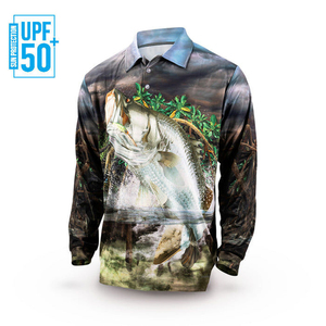 Polo de pêche professionnel neuf UPF 50 respirant, vente en gros, sublimation, manches longues, polyester, protection, vêtements de pêche - Product Image 4