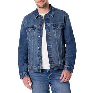 Veste en jean pour homme élégante, légère, à séchage rapide, avec boutons sur le devant, en coton de haute qualité, style streetwear, pour tous les jours. - Product Image 1