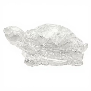 Belle figurine de tortue en cristal de quartz clair de bonne qualité, décoration en résine de forme libre, 2,7 pouces - Product Image 2