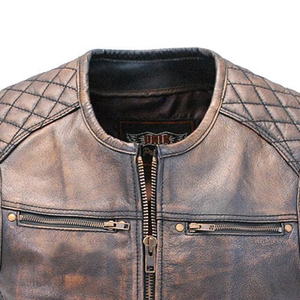Gilet en cuir véritable de vachette respirant style club décontracté pour hommes, grande taille, gilet de motard en cuir, conception personnalisée OEM - Product Image 4