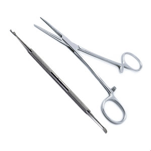 Nettoyeur d'oreilles professionnel pour chiens et chats, 2 pièces, outil vétérinaire pour enlever les poils, grattoir à tartre, forceps, ensemble de toilettage pour animaux de compagnie - Product Image 4