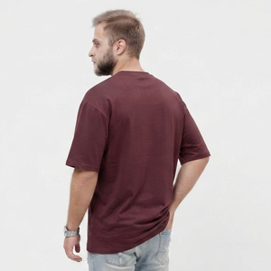 เสื้อยืดโอเวอร์ไซส์ลำลองสำหรับผู้ชาย สไตล์ฤดูร้อน แขนสั้น เสื้อวิ่งออกกำลังกาย คอกลม สไตล์สตรีท ทรงหลวมไหล่ตก - Product Image 3