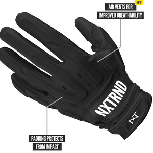 ถุงมือซิลิโคนเจล 7v7 คุณภาพสูง ถุงมือรับบอลอเมริกันฟุตบอลแบบกำหนดเองได้ ทนทาน กันลื่น สำหรับเด็กและผู้ใหญ่ พร้อมโลโก้ยาง - Product Image 4