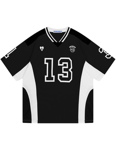 Camiseta Deportiva de Malla Estilo Varsity Retro Beige con Número 00, Personalizable para Equipos, Venta al Por Mayor OEM - Product Image 3