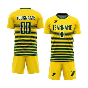 Uniforme de Fútbol con Diseño de Rayas, para Adultos y Jóvenes, Clásico, con Franja Lateral, Transpirable, Personalizable con Logotipo y Número del Equipo, OEM, ODM, Venta al Por Mayor - Product Image 1