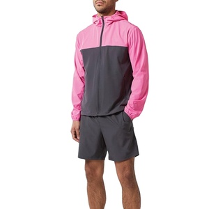 Best Selling Latest Arrival New Design Anti-wrinkle OEM Service Windbreaker Short <b>Set</b> Men's Spring Custom Logo Color Nylon - Product Image 1