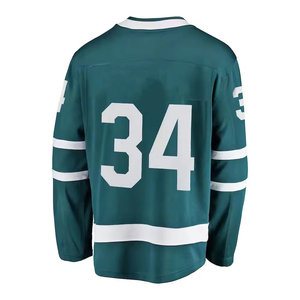 Uniforme de Hockey sobre Hielo Sublimado, Cuello Redondo, Corte Regular, Jersey Personalizado con Logotipo y Número del Equipo, Venta Caliente - Product Image 4