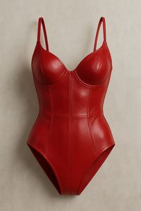 Women's Premium Faux Leather Bodysuit – Slim Fit Underwire One-Piece Teddy Lingerie with Adjustable Straps - Product Image 4
