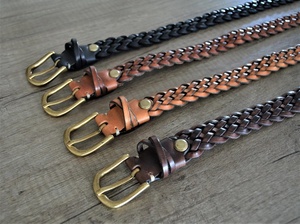 Ceinture en cuir véritable de 1,5 pouce avec logo personnalisé, sangle à cliquet, boucle à verrouillage automatique, produit personnalisable - Product Image 5