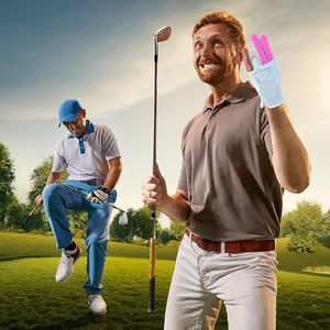 Gants de golf unisexes blancs et roses de qualité supérieure, logo personnalisé, cuir Cabretta respirant, marqueur de balle magnétique, OEM, antidérapants, pour le sport - Product Image 6