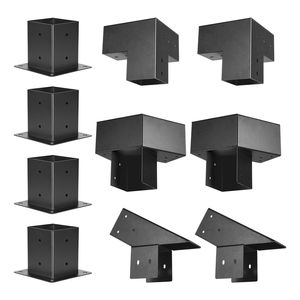 Kit Pergola a Tetto Appuntito 4x4 Pollici con Legname 3.5x3.5, Staffe per Gazebo a 3/4 Vie, Supporti per Connettori e Mensole - Product Image 1