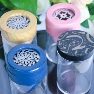 Frasco Difusor de Vidrio Transparente con Tapa de Madera o Resina, a Prueba de Niños y Hermético, para Aromaterapia - Product Image 5