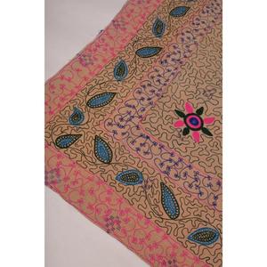 Handmade Vintage Cotton Kantha Suzani <b>Quilt</b> Floral Embroidery Boho Indian Eco-Friendly Washable All-Season Bedspread <b>Throw</b> - Product Image 4