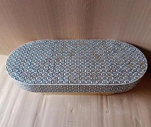 ILAHI's Bone Inlay <b>Table</b> Modern Design Agate Detailing <b>Storage</b> Portable Home Furniture - Product Image 5