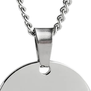 Silver Round Pendant Necklace Women Engraved Disc Charm Chain Elegant Sorority <b>Inspired</b> Fashion <b>Jewelry</b> Classic Gift - Product Image 6