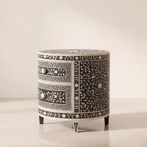 Mesa Auxiliar Personalizable Hecha a Mano con Incrustaciones de Hueso, Pieza Decorativa para el Hogar, Decoración de Interiores de Lujo, Artesanía Moderna, Regalo - Product Image 4