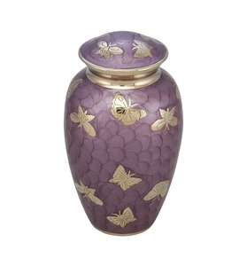 Elegant Colored Aluminum Cremation Urn Human Ashes Holder Premium Funeral Jar Decorative <b>Memorial</b> <b>Box</b> Supplier India - Product Image 3