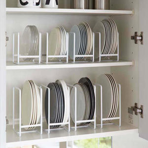 Metal <b>Plate</b> Holder Dish Rack with Drain Tray Kitchen Countertop Dinner <b>Plate</b> Organizer Wholesale Supplier - Product Image 4