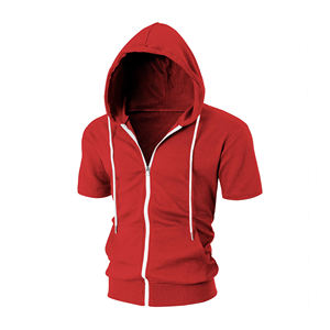 Sudadera con Capucha y Cremallera de Manga Corta para Hombre, Transpirable, para Entrenamiento de Golf, Ropa Deportiva de Alto Rendimiento, Prenda Exterior con Capucha para Deportes Matutinos - Product Image 3