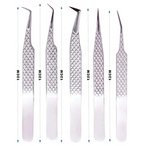 KIMBEL Precision Nano Grip Stainless Steel Volume Eyelash <b>Extension</b> Tweezers with Smooth <b>Tip</b> Boot Design - Product Image 3