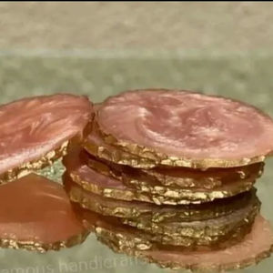 Posavasos Redondos de Resina Rosa Suave, Posavasos para Tazas de Té, Ecológicos, Reutilizables, Alfombrillas para Mesa, Posavasos de Calidad de Exportación - Product Image 1