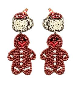 Jour de Noël à la main perlé broderie Rudolph renne boucle d'oreille Unique fantaisie nouveau Design et haut à la mode dernière d'Inde - Product Image 4