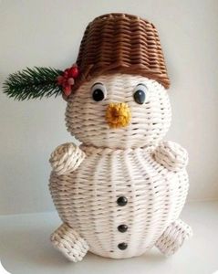 Modern Wicker <b>Wreath</b> Decor Bauble Rattan Decorate Christmas Holiday Party Supply Eco Friendly Festival Arts Trend Model - Product Image 4