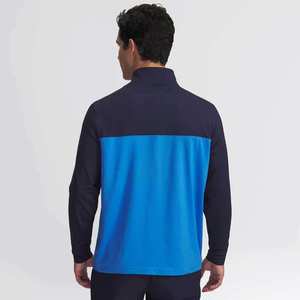 เสื้อโปโลแขนยาวคอตั้งแบบซิป ¼ สำหรับผู้ชาย สวมใส่สบาย เหมาะสำหรับออกกำลังกาย ฟิตเนส วิ่ง และเล่นกีฬา - Product Image 4