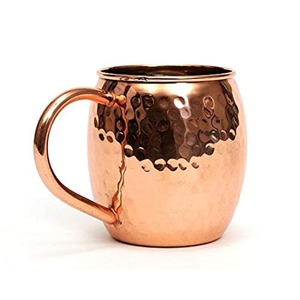 Qualité exclusive, 100% cuivre, 400 ml, isotherme, anti-fuite, écologique, impression personnalisée, réutilisable, design martelé, compatible lave-vaisselle et micro-ondes - Product Image 1